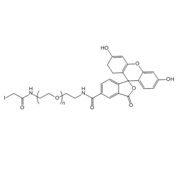 IA-PEG-FITC，Iodoacetyl-PEG-Fluorescein，MW：20000